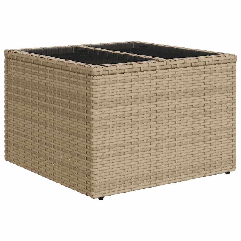 Garten-Sofa-Set mit Kissen mit Speicher 8 pcs Beige Poly Rattan